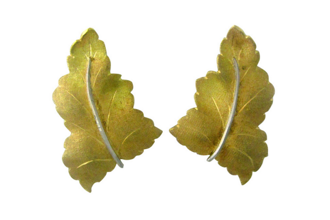 Złote kolczyki Buccellati. Biżuteria Buccellati: jesienne liście