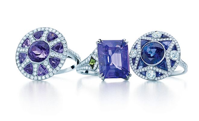 Diamentowe pierścionki Tiffany w stylu Art Deco. Biżuteria z filmu The Great Gatsby