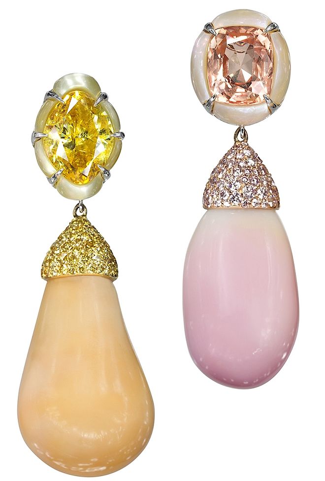 Kolczyki Bogh-Art: perły, diamenty i szafiry w masie perłowej. Masterpiece London – unikalna kolekcja dzieł sztuki