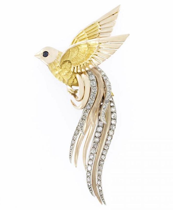 Brosza rajski ptak. Biżuteria zwierzęca w Galerii BiżuBizarre