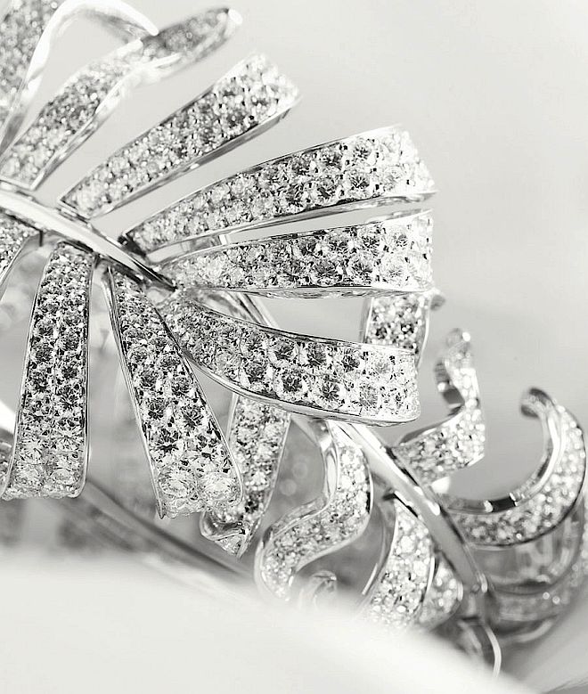 Bransoletka w białym złocie Plume de Chanel. Biżuteria Chanel czerpie inspirację z piór