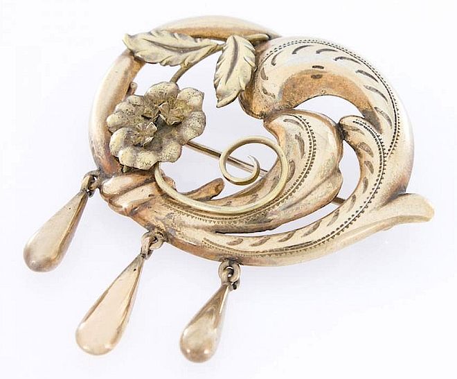 Secesyjna broszka. Biżuteria secesyjna (Art Nouveau), część 1
