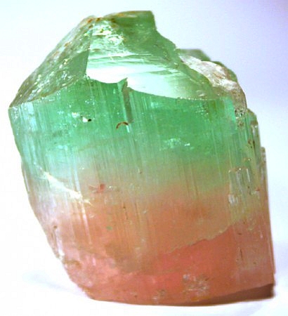 Zielono-różowy kryształ turmalinu. Biżuteria z turmalinem w Galerii BiżuBizarre