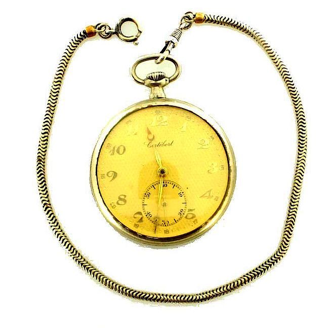 Kieszonkowy zegarek Cortébert z dewizką. Zegarki antyczne w Galerii BiżuBizarre